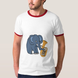 BC- Elefant, der ein Tuba-Shirt spielt T-Shirt