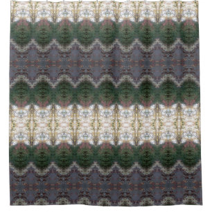 BC Fall Trees Ikat 9 Duschvorhang