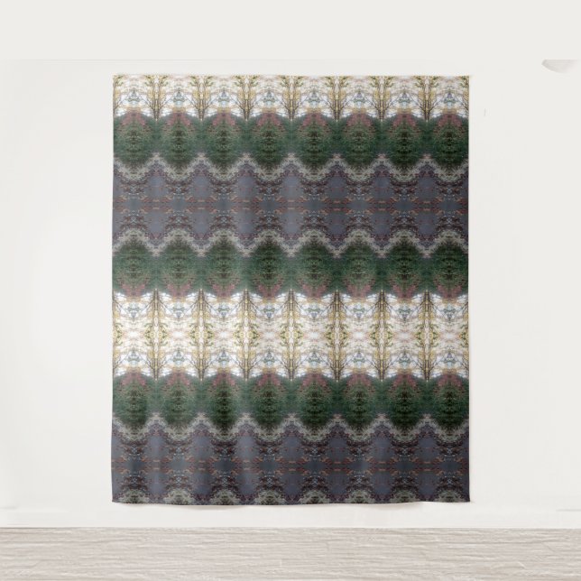 BC Fall Trees Ikat 9 Wandteppich (Vorderseite)