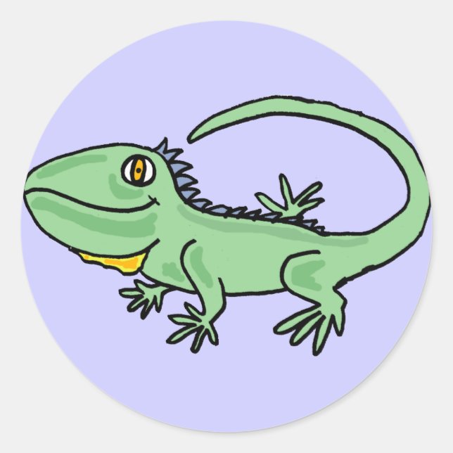 BC - Iguana Cartoon Sticker (Vorderseite)