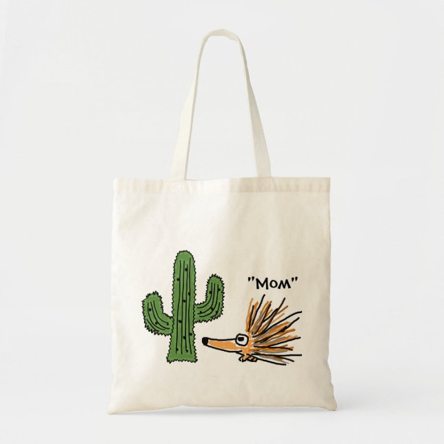 BC- lustige Stachelschwein-und Kaktus-Tasche Tragetasche (Vorne)