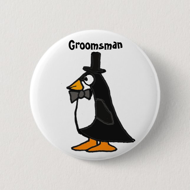 BC- Penguin-Trauzeuge-Knopf Button (Vorderseite)