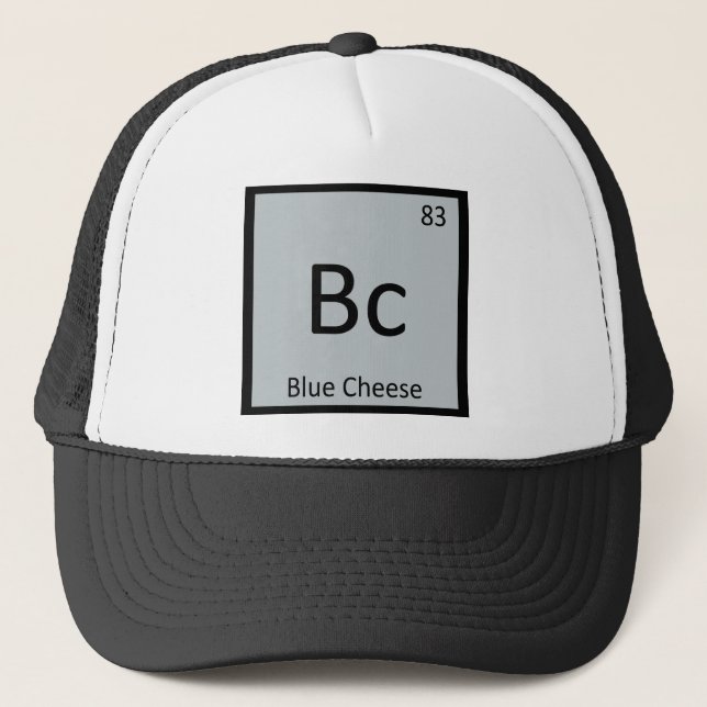 Bc - Symbol für die Chemie mit Blaukäse Truckerkappe (Vorderseite)