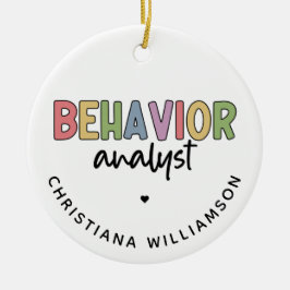 BCBA-Geschenke für individuelle Name-Verhaltensana Keramik Ornament