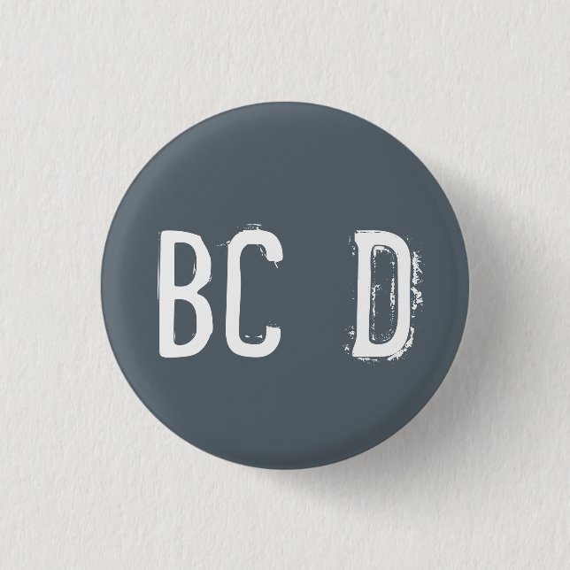 "BCD" Alphabet Collectible (#4) Button (Vorderseite)