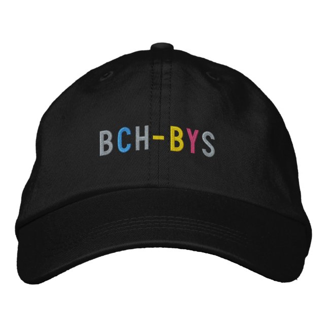 BCH - casquette BYS (noir avec arc-en-ciel) (Devant)
