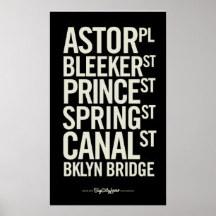 BCL moderne Untergrundbahn unterzeichnet Plakate