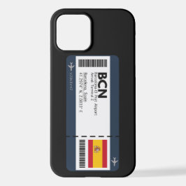 BCN Barcelona Boarding Pass - Spanien Ticket iPhone 12 Hülle