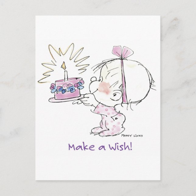 BD-002 Birthday Wish Postkarte (Vorderseite)
