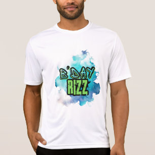 B'Day (Geburtstag) Rizz Grün und einfarbig blau T-Shirt