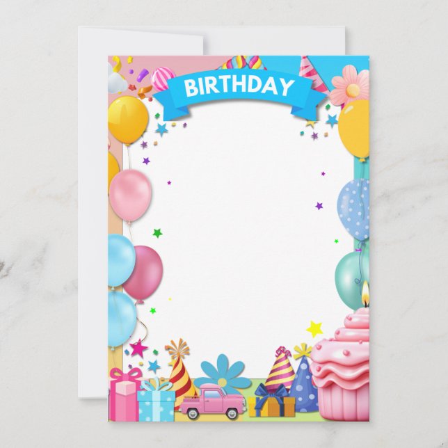 BDAY PARTY ANKÜNDIGUNG (Vorderseite)