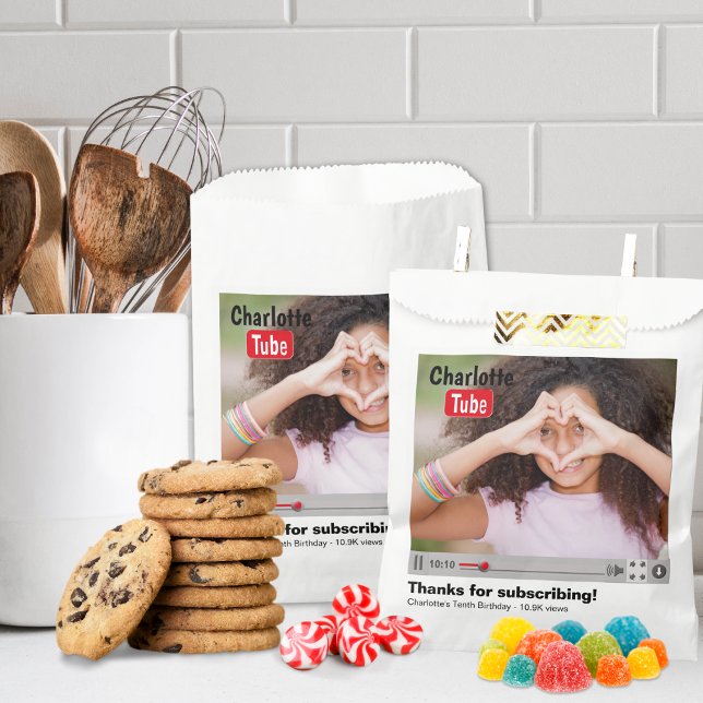 Bday Tube Thanks For Subscribing Photo  Geschenktütchen (Von Creator hochgeladen)