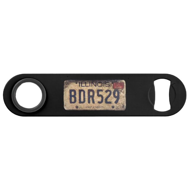 BDR529 Bluesmobile License Plate-forme de bouteill (Devant (Horizontal))