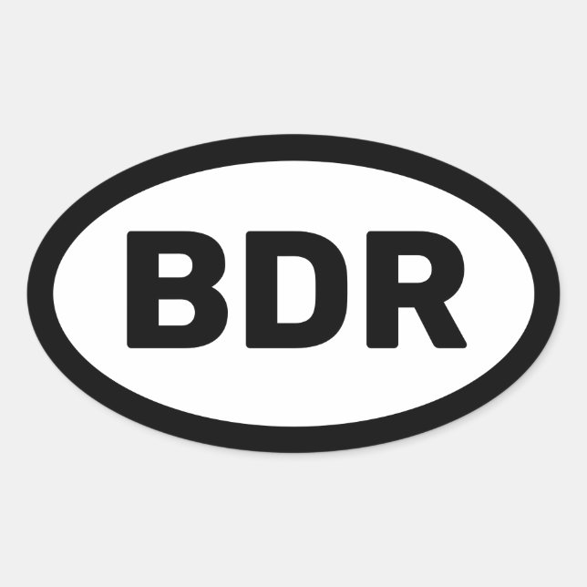 BDR-Autoaufkleber Ovaler Aufkleber (Vorderseite)