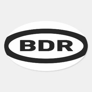 BDR-Autoaufkleber Ovaler Aufkleber