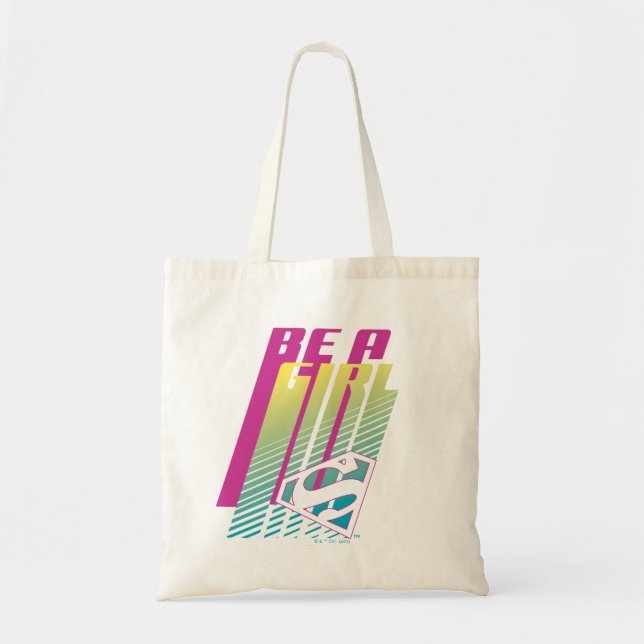 "Be a Girl" Supergirl Graphic Tragetasche (Vorne)