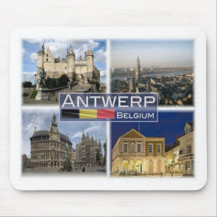 BE Belgien - Antwerpen - Het Steen - Kathedrale Mousepad