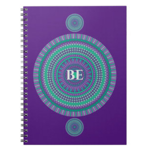 "BE" Blue/Green Custom Mandala Mantra Notizblock