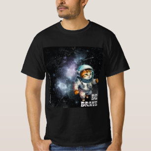 "Be Brave - Space Cat Adventure T-Shirt" T-Shirt