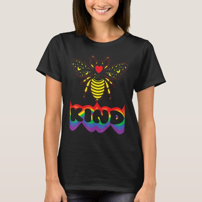 Be Child with Bee with Heart and Rainbow Text with T-Shirt (Vorderseite)