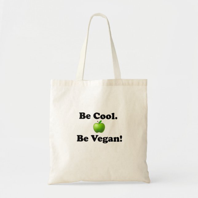 Be Cool Be Vegan Tote Bag Tragetasche (Vorne)