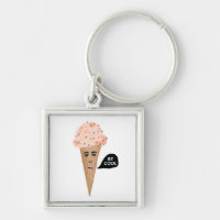 "BE COOL" Pink Ice Creme Cone mit Sprinklen Funny
