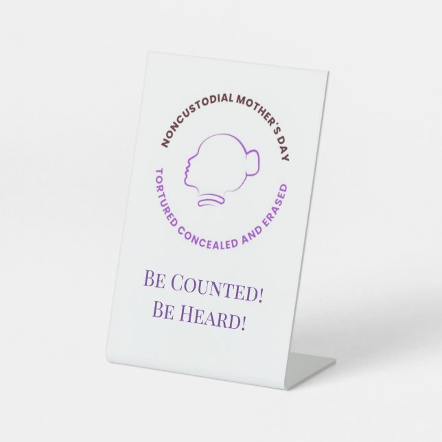 Be Counted! Be Heard! Sinage for Desk Sockelschild (Vorderseite)