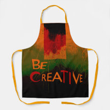 "Be Creative" Schwarz Orange Shades Green Design