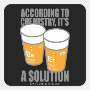 BE-ER QUADRATISCHER AUFKLEBER