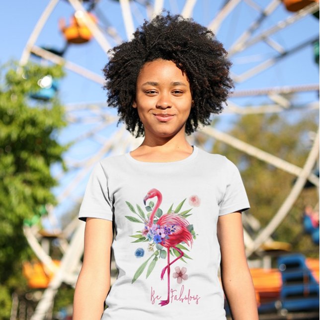 "Be Fabulous" Flamingo T-Shirt ("Be Fabulous" Flamingo T-Shirt)