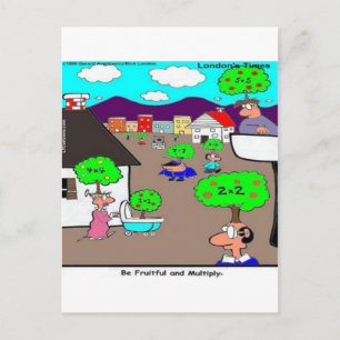 Be Fruitful & Multiply Funny Postkarte