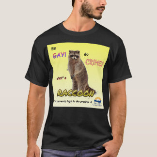 Be Gay Do Crime Adoptiere einen Waschbär T-Shirt