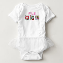 Be Happy Bee and Blume Art Baby Tutu Baby T-shirt