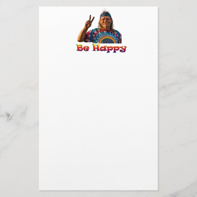BE HAPPY BRIEFPAPIER (Vorderseite)