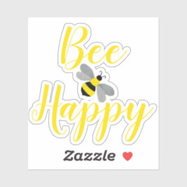 Be Happy Bumble Bee | Custom Cut Vinyl Aufkleber