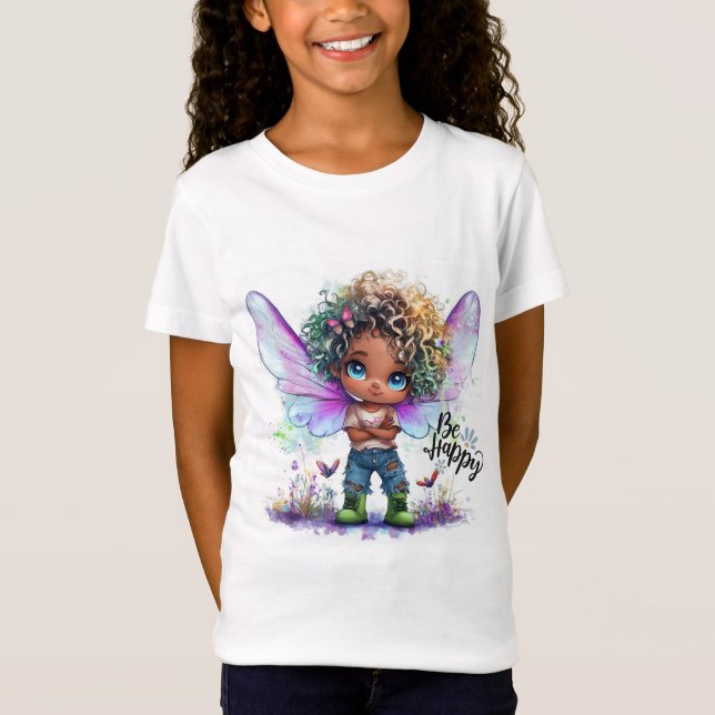 Be Happy Lil Fairy Kids T - Shirt (Vorderseite)