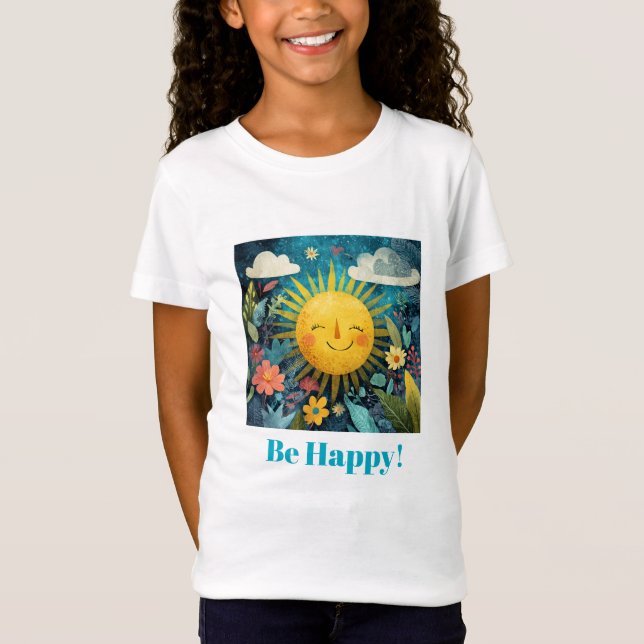 Be Happy! Smiling Sun, T-Shirt (Vorderseite)