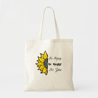 Be Happy Sunflower Tragetasche