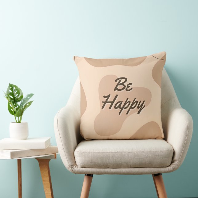 Be Happy Throw Pillow" Kissen (Stuhl )