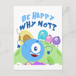 Be Happy Yum Yum Postkarte