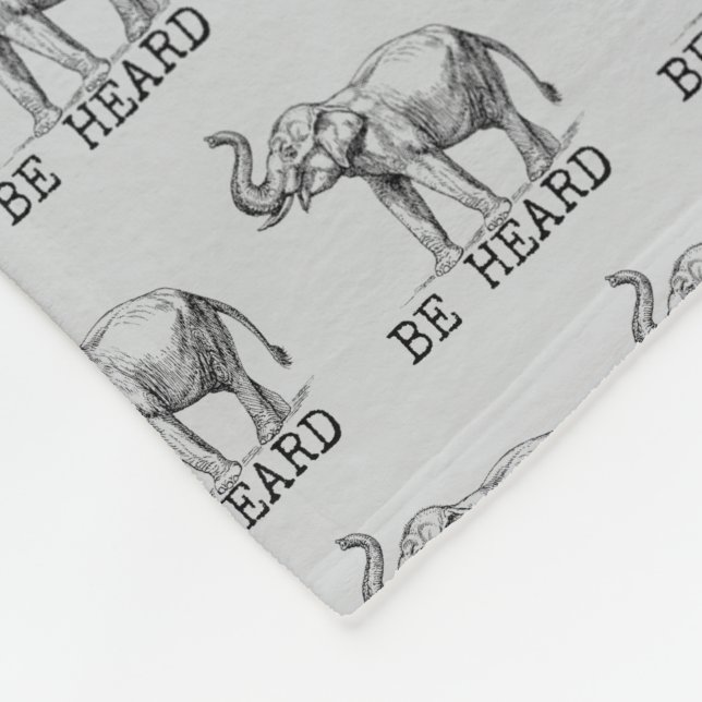 Be Heard Cute Elephant Fleecedecke (Ecke)