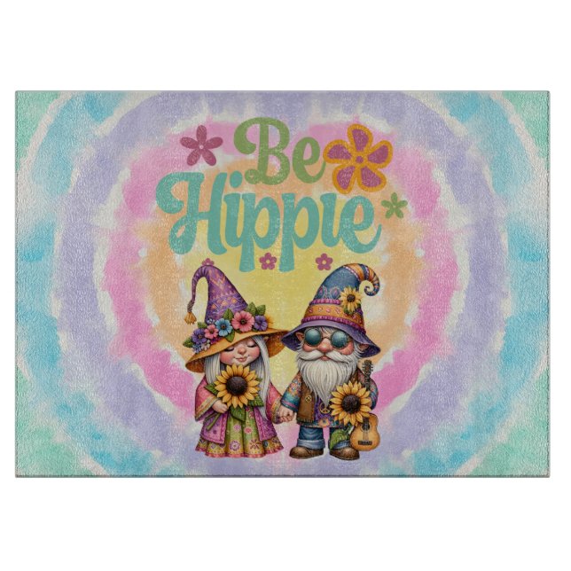 Be Hippie Gnomes Schneidebrett (Vorderseite)