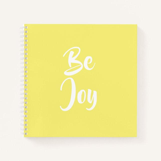 Be Joy Light Yellow Notebook Notizbuch (Vorderseite)