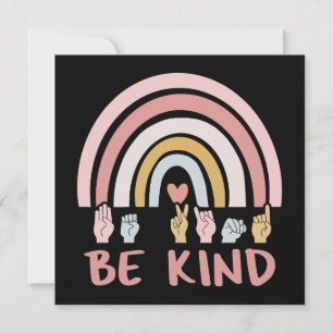 Be Kind ASL III - Amerikanische Gebärdensprache Karte