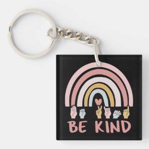 Be Kind ASL III - Amerikanische Gebärdensprache Schlüsselanhänger