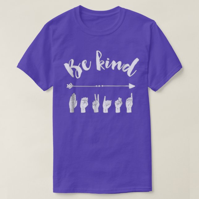 Be Kind ASL Sign Language T-Shirt (Design vorne)