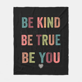 Be Kind Be Brave Be True Be Happy Be You Leopard H Fleecedecke