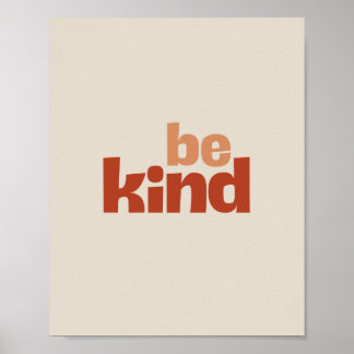 Be Kind – Boho Typography Art Poster