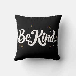 "Be Kind" Calligraphy Tee - Minimalist Black T-shi Kissen