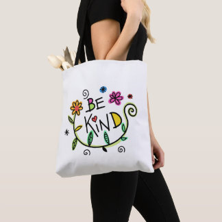Be Kind Funny Modern Typography Minimalist Tasche